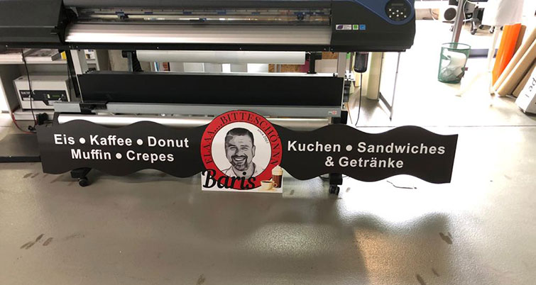 factory4u WERBETECHNIK Schilder Wetterfest Lichtecht Nasenschild mit